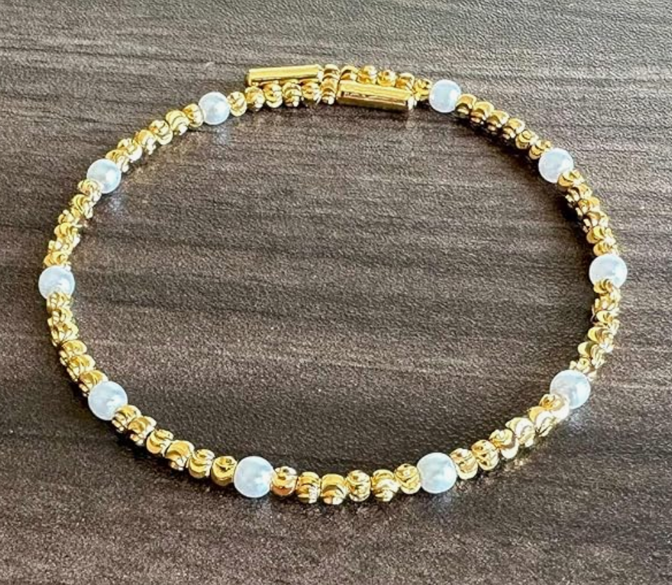 Sunset Pearl Adjustable Bracelet