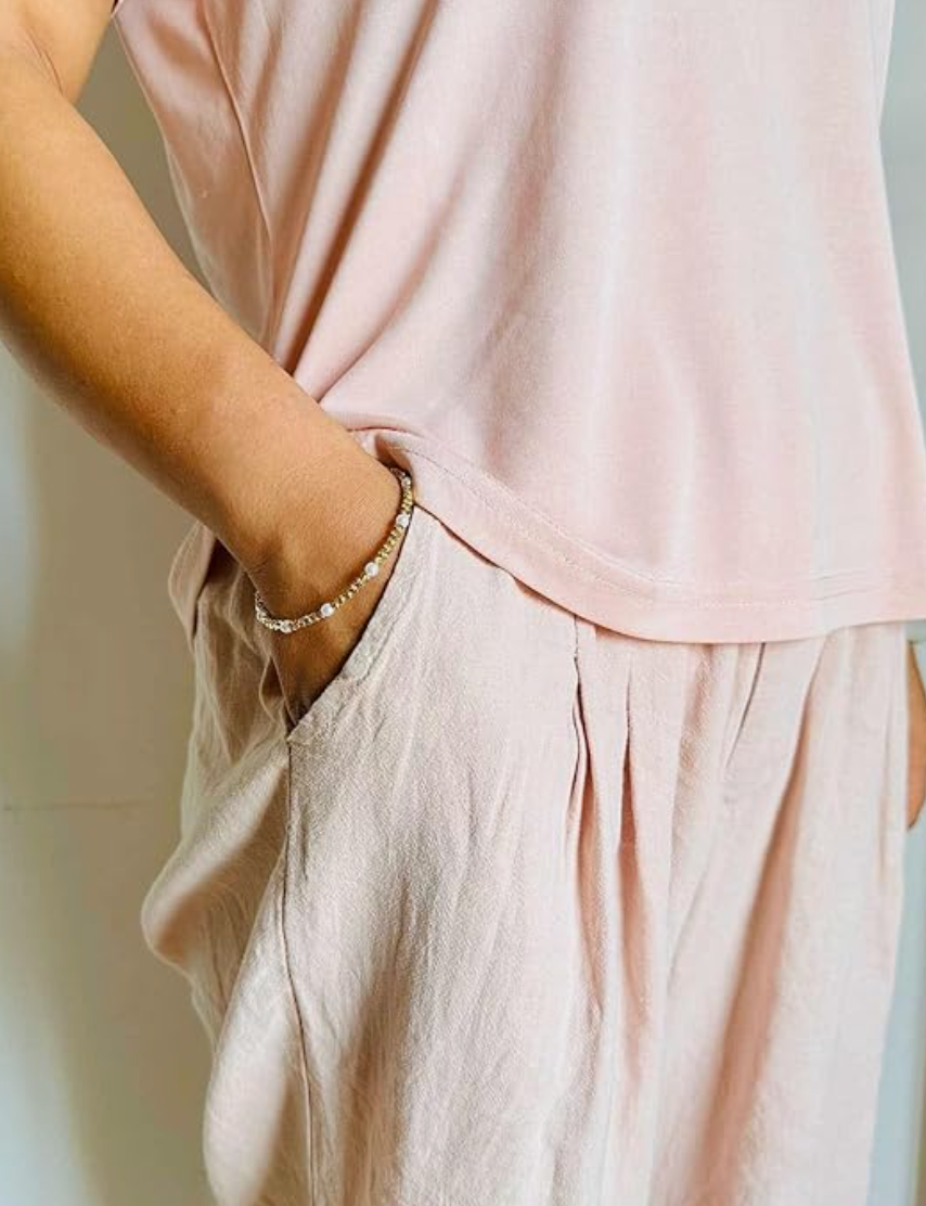Sunset Pearl Adjustable Bracelet